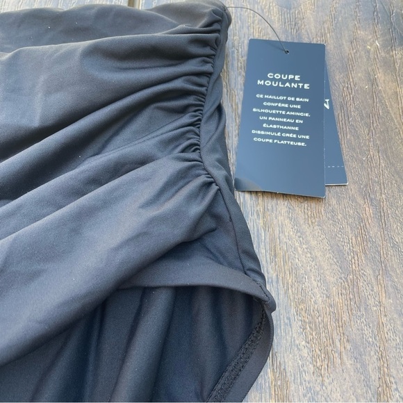 Ralph Lauren High Waisted Rauched Bikini Bottom Black 22 W - Picture 7 of 9